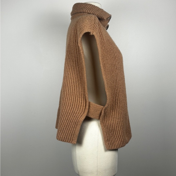 Sweater Open Vest With Cowl Neck - Picture 5 of 7